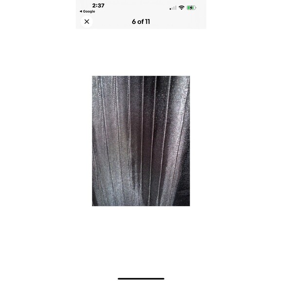 Express Womens Metallic V Neck Wrap Dress Size S Pleated Tie Sleeveless Gray NWT - Picture 9 of 9